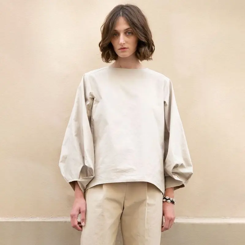 Ice silk drape feel round neck long sleeve T-shirt men loose thin senior sense